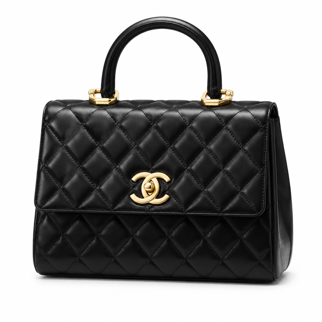 CC Trendy Top Handle Flap Black
