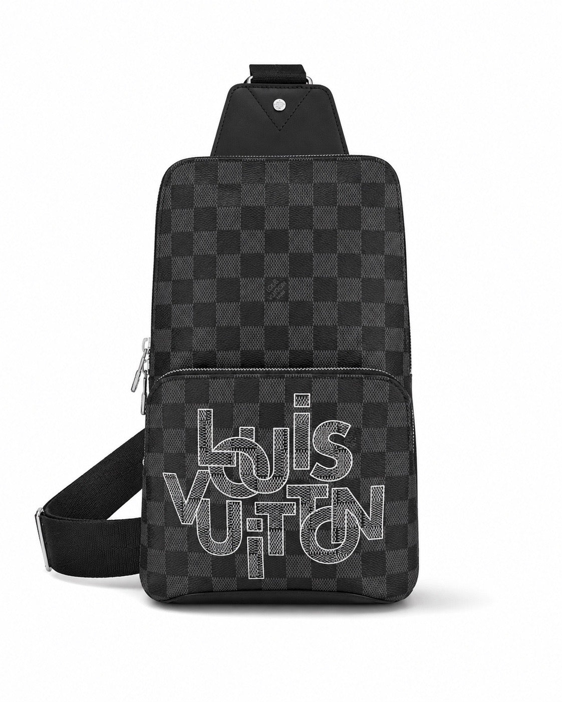 LV Avenue Checkered Slingbag - Logo