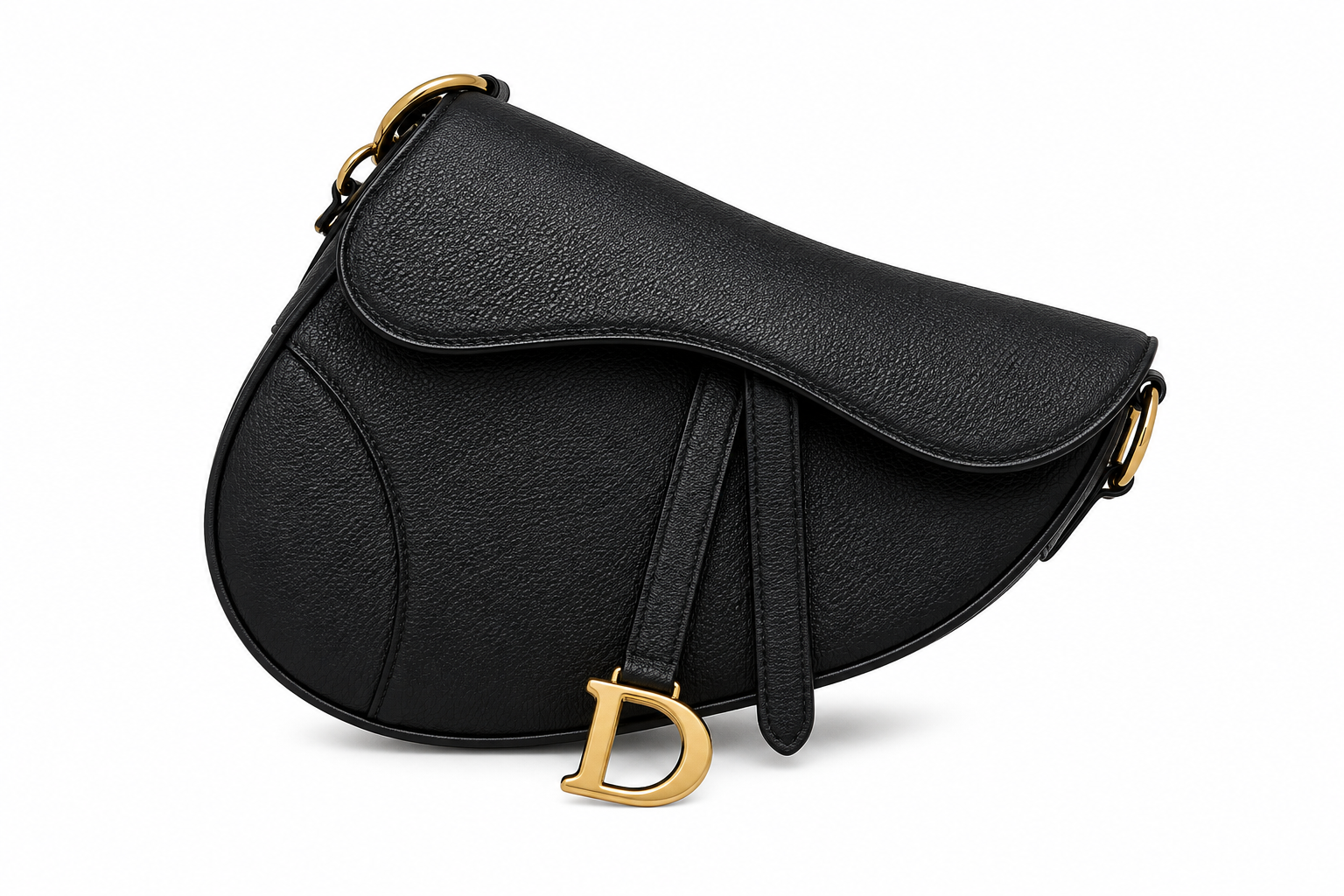 DD Saddle Bag Black Leather